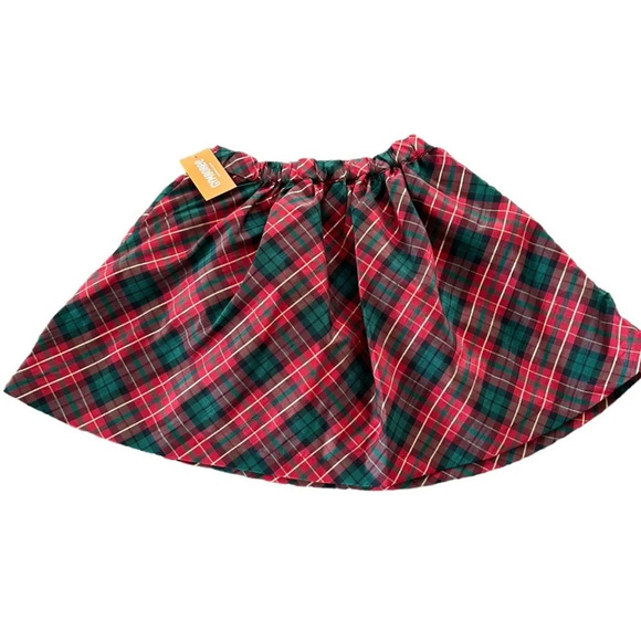 NWT Gymboree girls Plaid Holiday Skirt A Royal Christmas Bow Red Green Gold New - Picture 2 of 6